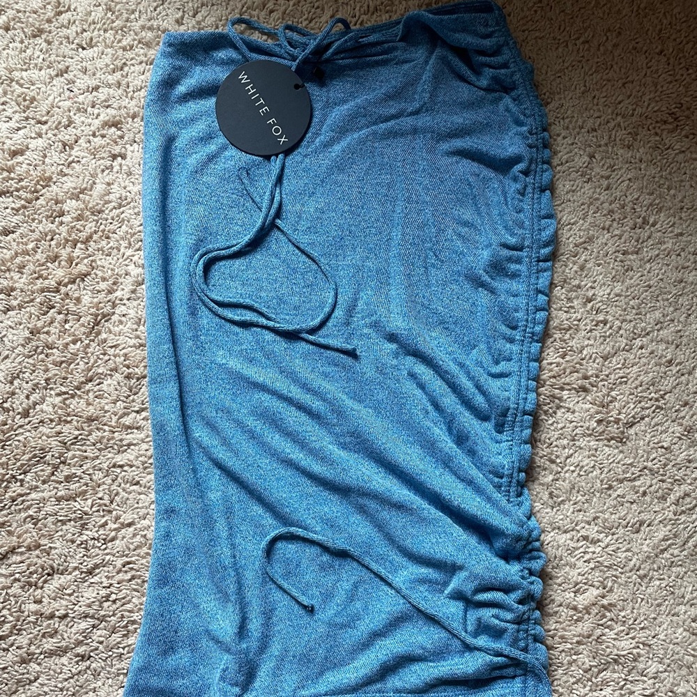 Whitefox Boutique Need The Love Midi Skirt Blue Marle